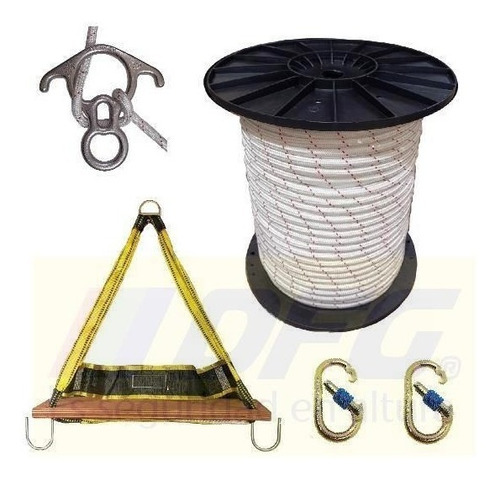 Imagen 2 de 3 de Kit Silleta Pintor 100 Metros Ocho Acero Grande 50 Kn