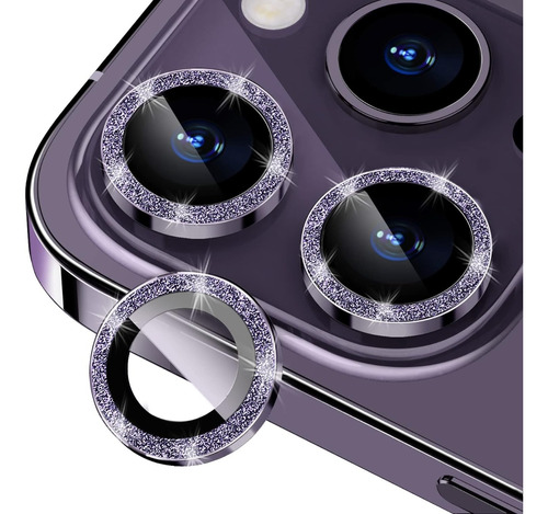 Protector Lente Camara Brillos Para iPhone 14 Pro Purple