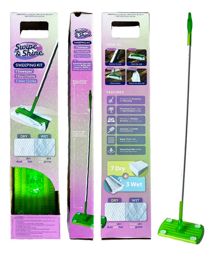 Mopa Plana Trapeador Multisuperficie Recargas Húmeda Y Seca Swipe & Shine