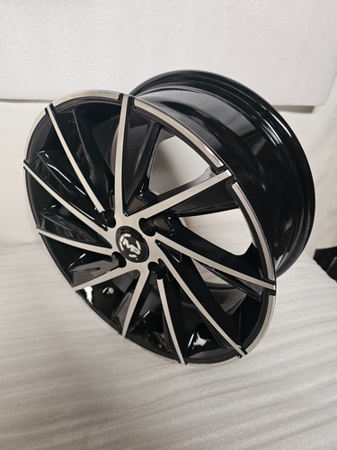 Rines 15 4-100 Versa March Gol Aveo Spark Beat Kia Rio K3 Negro Maquinado 6.5"