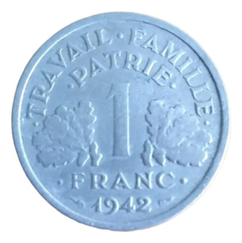 Moneda Francia 1 Franco Año 1942