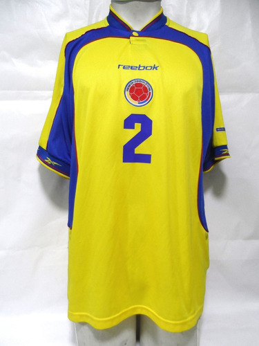 Camiseta Selección Colombia Local 2001 Reebok N°2 Cordoba (Usado)