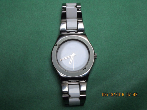 Reloj Swatch Tresor Blanc White Dial Silver Yls141gc. Mujer