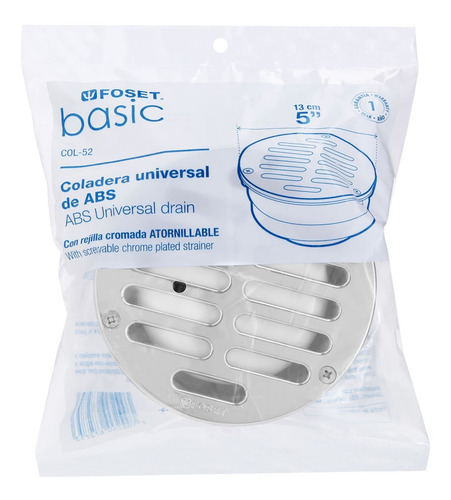 Desague Coladera 5´ Universal Rejilla Drenaje Plastico 46023