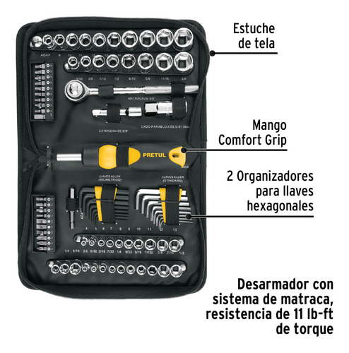 Juego Herramientas Mecanica 83 Pz Pretul 22984