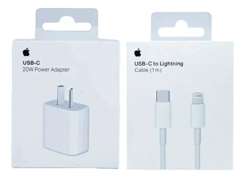 Cargador 20w iPhone Carga Rápida + Cable Usb C Original