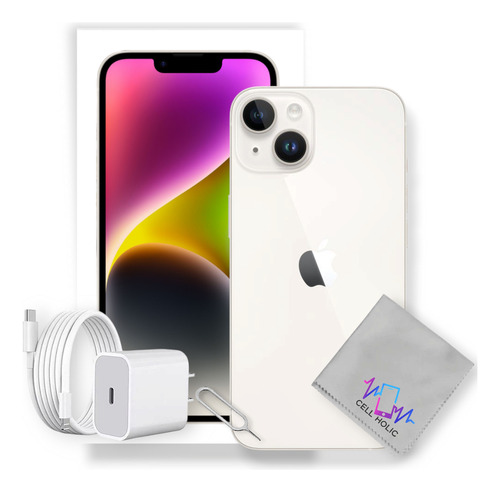 Apple iPhone 14 128gb Starlight Bandeja Sim Fisico Caja Original (open Box) (Reacondicionado)