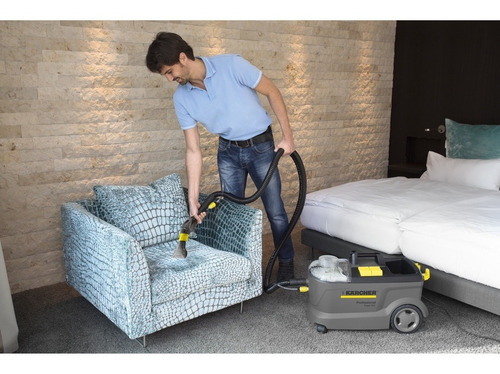 Imagen 9 de 9 de Lava aspiradora industrial De tacho Kärcher Professional Puzzi 10/1 10L gris y amarilla 220V-240V 50Hz/60Hz