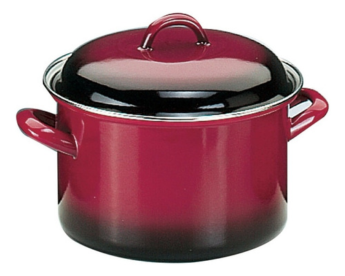 Olla De Peltre Con Tapa Asas De Metal 9.8 Litros Marca Ibili Color Rojo