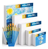 Comprar 10 Bastidores De Pintura Al Óleo De Diferentes Tamaños Y 10 Pinceles De Pintura Al Óleo 40 Por 30 Cm 30 Por 25 Cm 25 Por 20 Cm 20 Por 15 Cm 10 Por 10 Cm Dos Marcos De Cada Tamaño