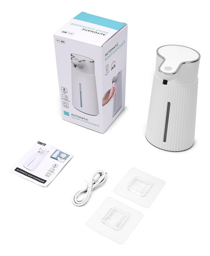 Dispensador De Jabon Automático,despachador De Jabon Liquido Con Cable Usb,sensor Ir Inteligente 2 Modos,impermeable Y Ajustable,jaboneras Para Baño Liquido De 400ml Sin Contacto,para Baño,cocina