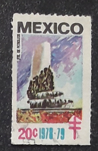 Timbre Postal Sello Estampilla México Fuente De Petróleos