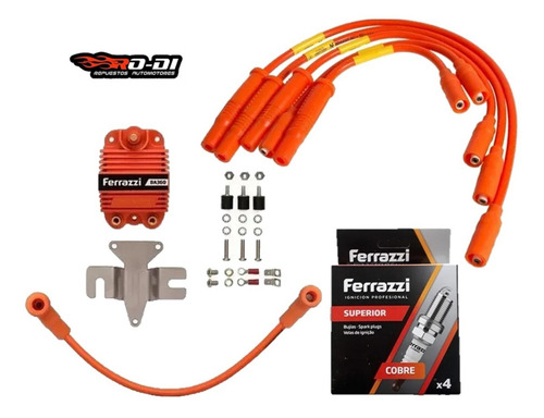 Imagen 1 de 5 de Kit Cables Bobina Bujias Ferrazzi Vw Gol 1.6 Ab9 97 A 2006