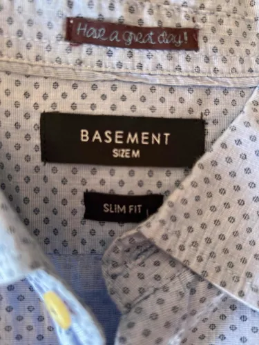 Camisa basement slim fit sale