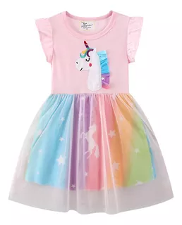 Vestido De Princesa Con Diseño De Unicornio Para Niñas