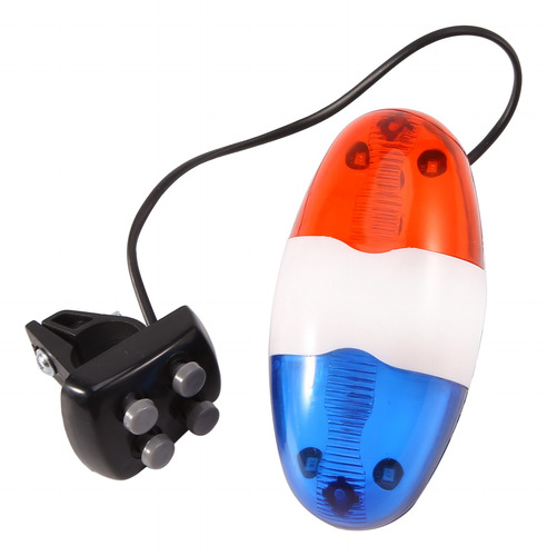 Timbre De Bicicleta, 6 Led, 4 Tonos, Bocina, Luz Led, Sirena