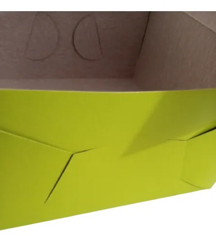 Cajas De Carton Tortas 14x14 Color Verde X 5 Unidades