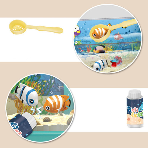 Pecera Artificial Con Peces En Movimiento Con Luz Usb Para