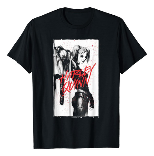 Harley Quinn Polera Negra Entintada Quinn