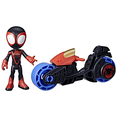 Muñeco De Acción De Miles Morales Con Motocicleta