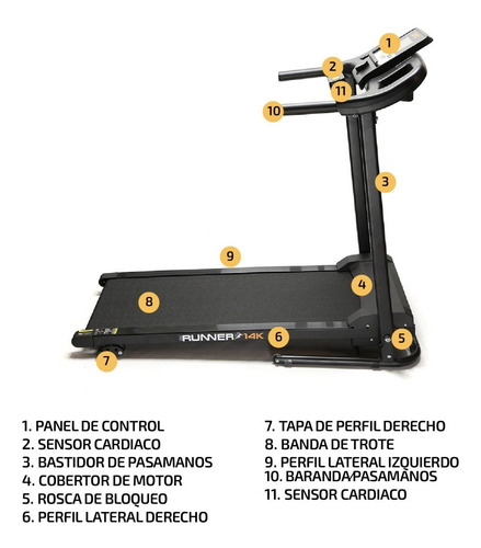 Imagen 9 de 10 de Cinta Correr Caminar Femmto Runner 14k Caminadora Electrica