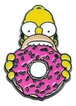 Comprar Pin\u002Fbroche Personajes De Dibujos Animados De Metal Adultos Simpson Homero Comiendo Dona