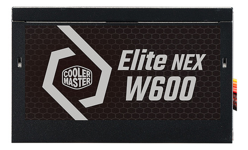 Fuente De Poder Cooler Master Elite Nex 600w 80 Plus White Color Negro 110v