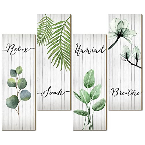 Decoración De Pared Baño De 4 Piezas Diseño Boho De ...