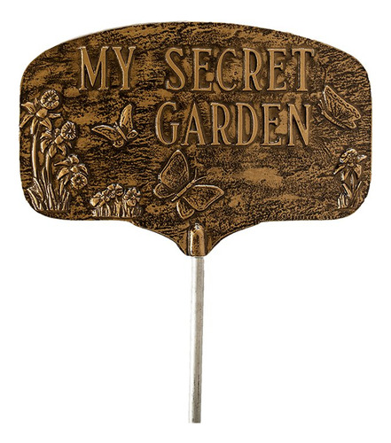 Montague Productos De Metal My Secret Garden Plaque, Bronce 