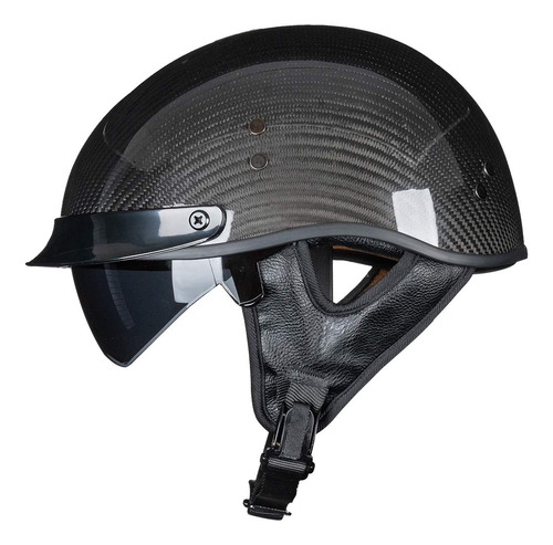 Vcoros Casco Crusier De Fibra De Carbono Con Proteccion Sola