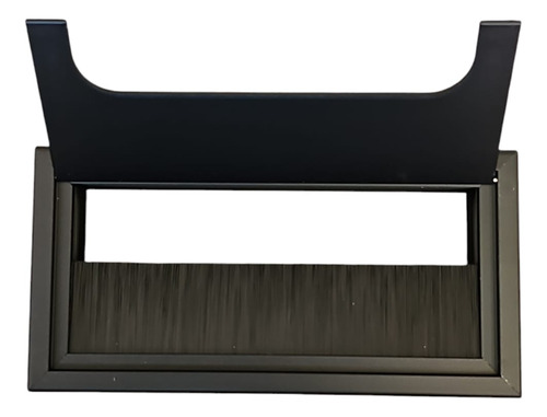 Pasacables Negro Rectangular Para Escritorio 160x80mm