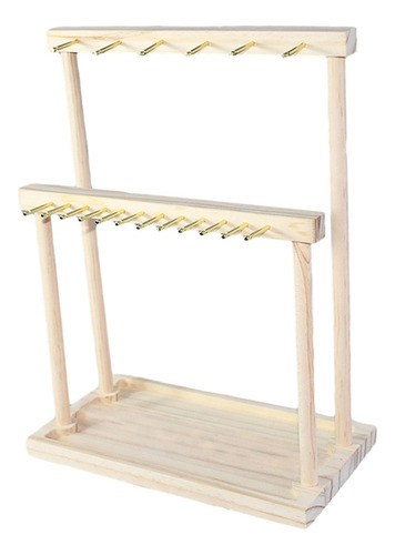 Organizador De Joyas, Soporte De Madera Para Beige 12 Y 12