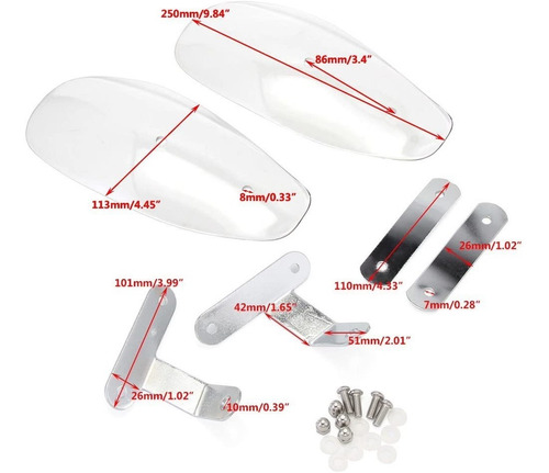 Imagen 5 de 10 de Cubrepuños Universales (handguards) Motos O Scooters Honda Pulsar Suzuki Ktm Yamaha