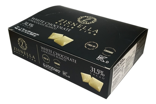 Imagen 1 de 2 de Zisnella Chocolate Blanco 31,5% Cacao, 12 Unid De 50g