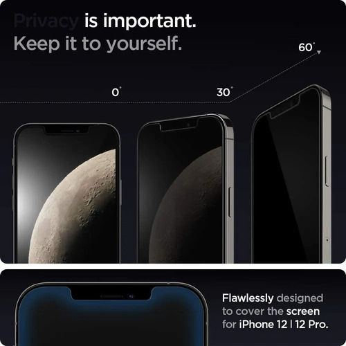 Imagen 2 de 5 de Vidrio Spigen Privacy Compatible iPhone 13 Pro Max X2 Unid