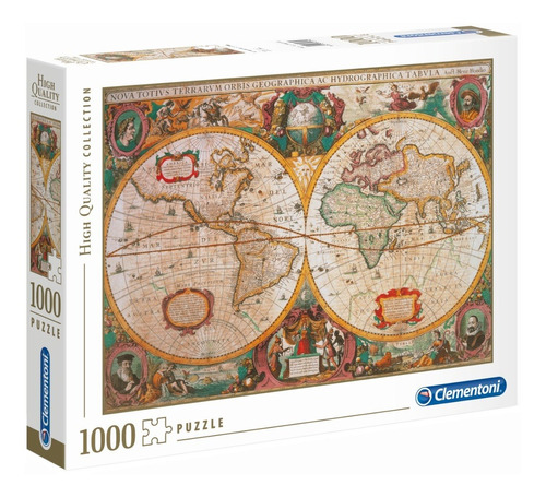 Mapamundi Mapa Antiguo 1630 Rompecabezas 1000 Pz Clementoni