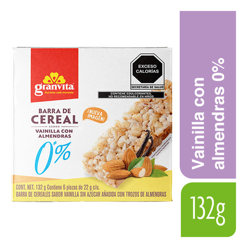 Granvita Barra De Cereal Sabor A Vainilla Con Almendras