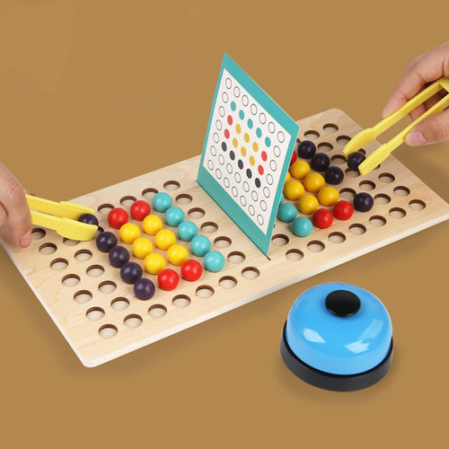 Juego De Cuentas De Madera Con Clavija, Juguete De