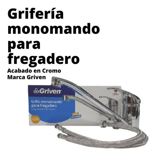 Imagen 2 de 3 de Griferia Llave Fregadero Monomando Marca Griven