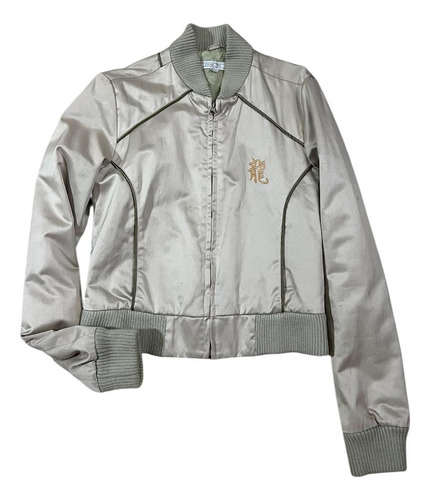 Zara Campera De Saten Con Logo Japones (Usado)