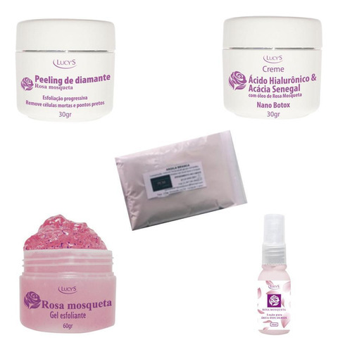 Kit Rosa Mosqueta Combate Rugas E Manchas 5 Produtos