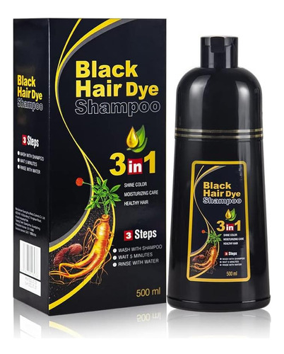 Belezalib Champú Instantáneo Para Tinte De Cabello Negro Par