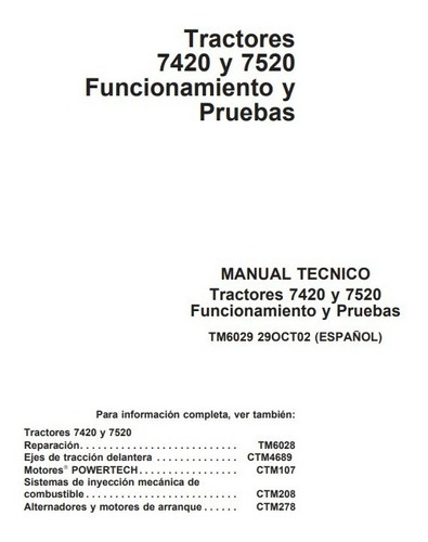 Manual Funcionamiento-pruebas Tractores John Deere 7420/7520