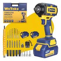 Comprar Chave De Impacto Parafusadeira Profissional 48v 500n.m Sem Fio 2 Baterias Bivolt E Acessórios Wetoke