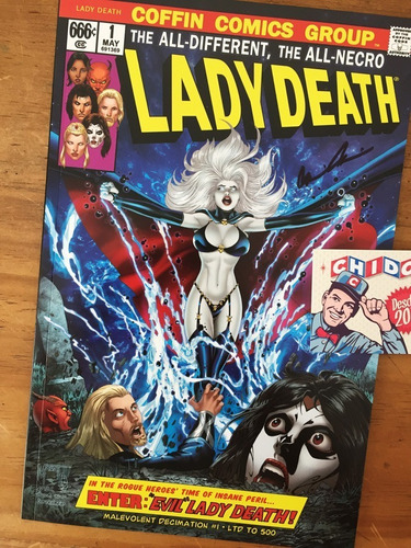 Comic - Lady Death Malevolent Decimation Homage Edition Coa