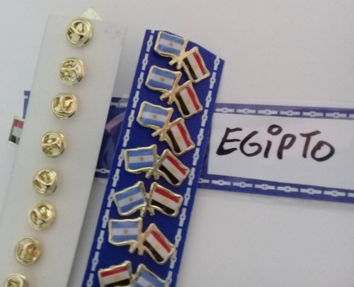 Pins Bandera Argentina Con Egipto De 2 Cms