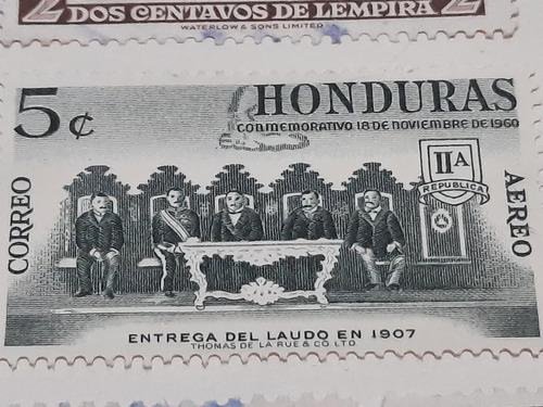 Estampilla Honduras      Entrega Del Laudo     1138       A3