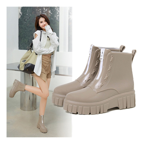 Moda Botas De Lluvia De Mujer Impermeable Calzado,2023