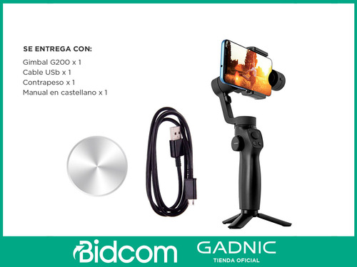 Imagen 8 de 10 de Gimbal Gadnic G200 Pro Estabilizador Camara Celular Fotos