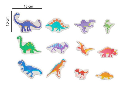 Imagen 4 de 10 de Juguete Agua Bebes Dinos Goma Eva Infantil